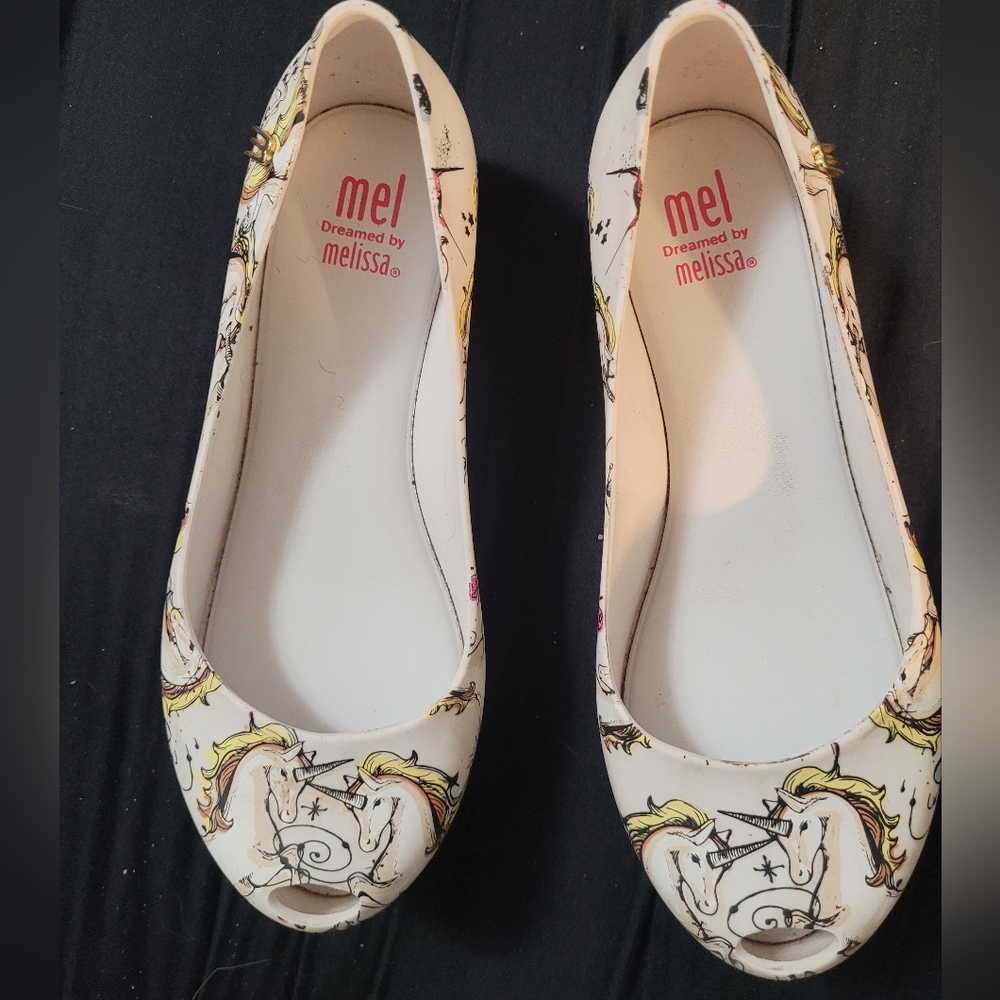 Melissa Unicorn Print Flats